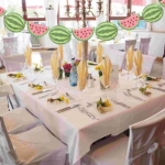 Watermelon Banner and Cake Picks Set Beautiful Birthday Party Decorations for a Memorable Celebration