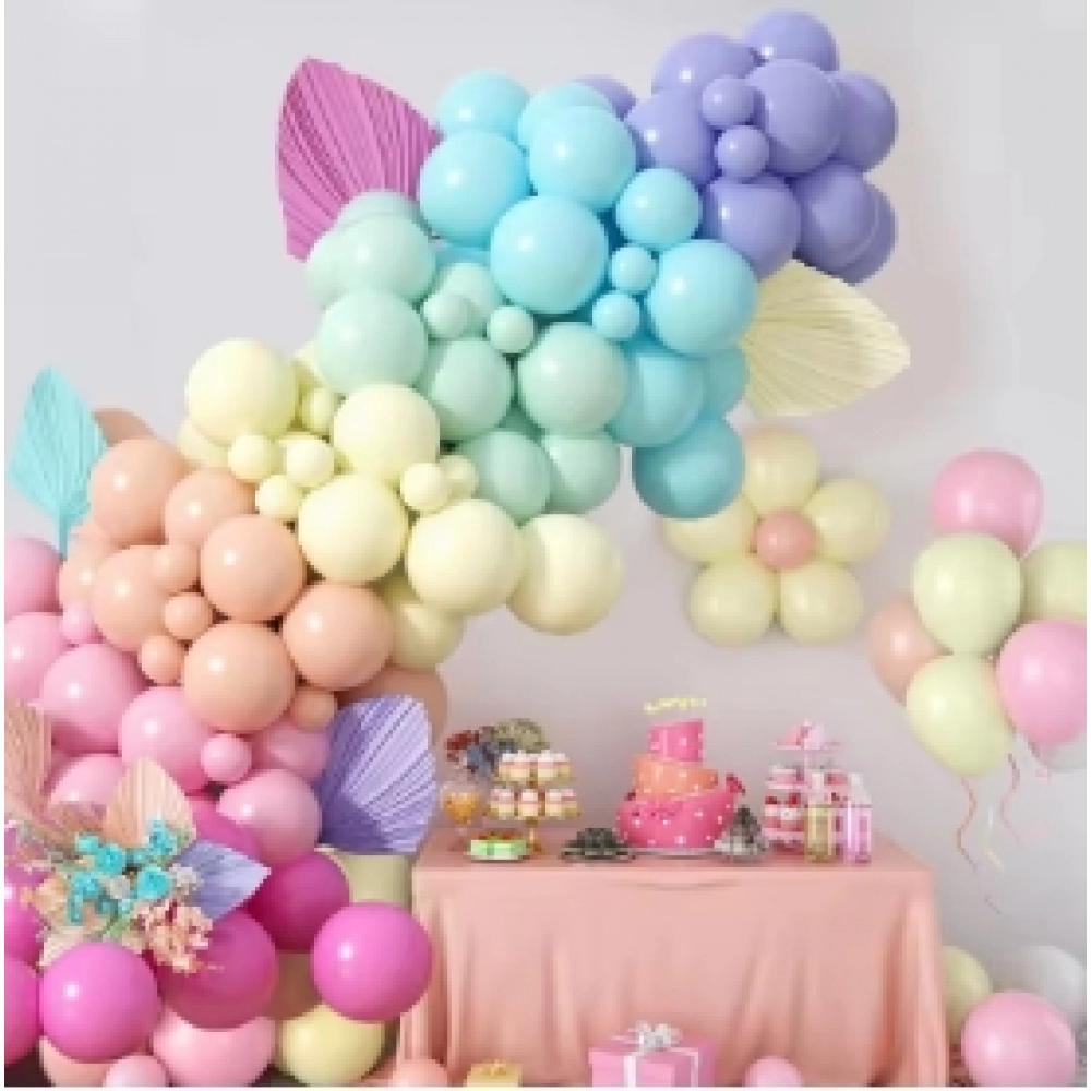 107pcs Macaron Color Balloon Garland Arch Kit Wedding Birthday Party Decor Ballon 1st Birthday Kids Baby Shower Latex Baloons