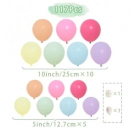107pcs Macaron Color Balloon Garland Arch Kit Wedding Birthday Party Decor Ballon 1st Birthday Kids Baby Shower Latex Baloons