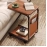 C Shaped Side Table for Living Room, Mobile Coffee Table, Sofa Side Cabinet, Simple Small Square Table, Bedroom Bedside Table