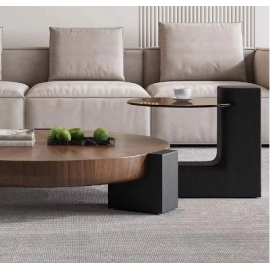 Medieval Coffee Table Living Room Black Walnut Home Small Apartment Modern Coffee Table Minimalist Light Luxury Premium New