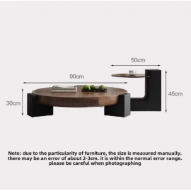 Medieval Coffee Table Living Room Black Walnut Home Small Apartment Modern Coffee Table Minimalist Light Luxury Premium New