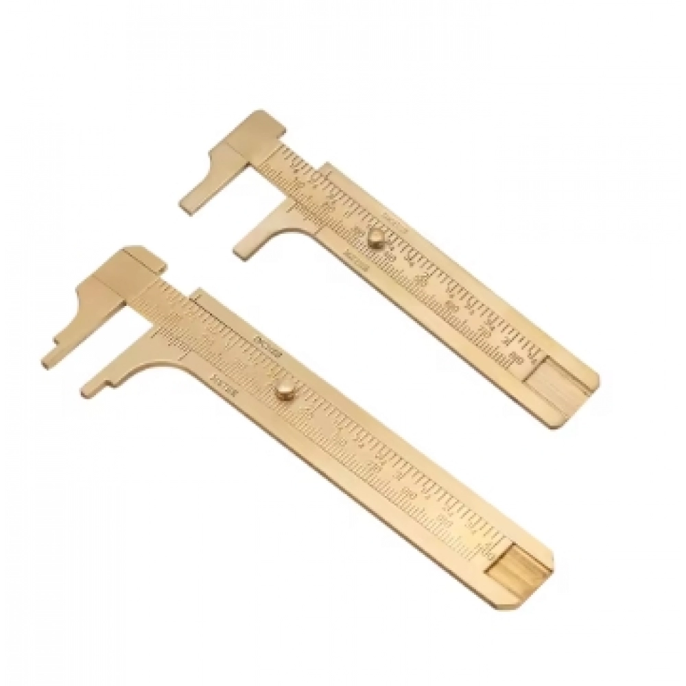 Brass Sliding Gauge Vernier Caliper Ruler Measuring Tool Double Scales mm/inch Brass Vernier Caliper mm/inch Vernier Caliper
