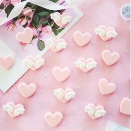 (10 pieces) Japanese Style Love Clip Pink Girl Small Clips Decoration Photo Student Stationery Paper Folder Clip